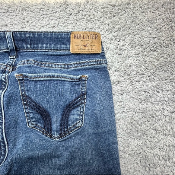 Hollister Jeans Womens 29 Vintage Y2K Boot Cut Low Rise Dark Wash Stretch Preppy - Picture 3 of 4